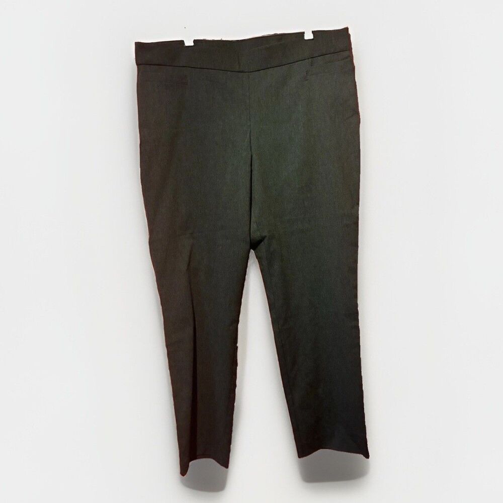 Briggs Womens Dress Pants 20W Charcoal Gray Stretch Straight Leg Career Work